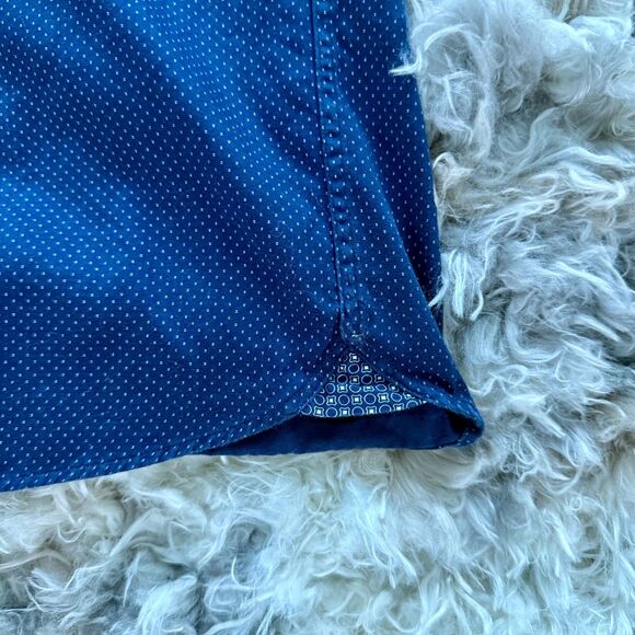 Ted Baker Mens‎ 6 long sleeved blue geometric button down shirt - Picture 9 of 9